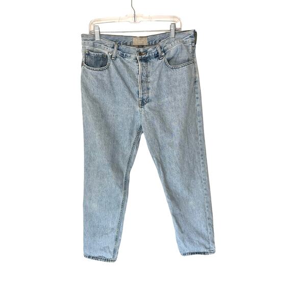 Everlane Light Wash Organic Cotton The Relaxed Straight Fit Jean Size 30 - Picture 2 of 11